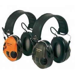 CASCO ELECTRÓNICO CAZA-TIRO DEPORTIVO PELTOR SPORTTAC 26DB CARCASA NARANJA VERDE