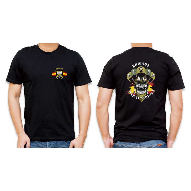 CAMISETA NEGRA BÁSICA BRIPAC BRIGADA PARACAIDISTA