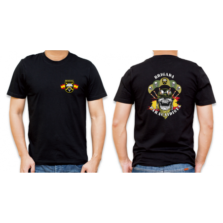 CAMISETA NEGRA BÁSICA BRIPAC BRIGADA PARACAIDISTA
