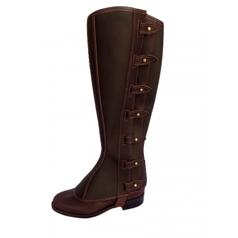 POLAINA CUERO ENGRASADO CON BROCHE