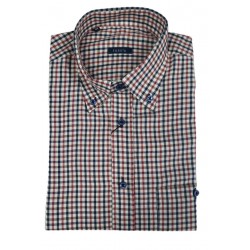 CAMISA CABALLERO FRANELA CUADROS ROJOS