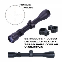 VISOR ZASDAR 3-9X40 RET. MILDOT NO ILUMINADA ANILLAS 11MM