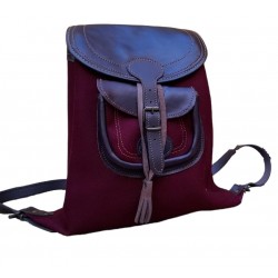 MOCHILA BURDEOS TAPETA LISA