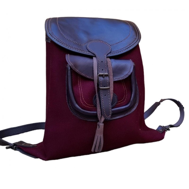 MOCHILA BURDEOS TAPETA LISA