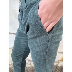 PANTALON PANA CABALLERO MODELO NAIROBI VERDE OSCURO