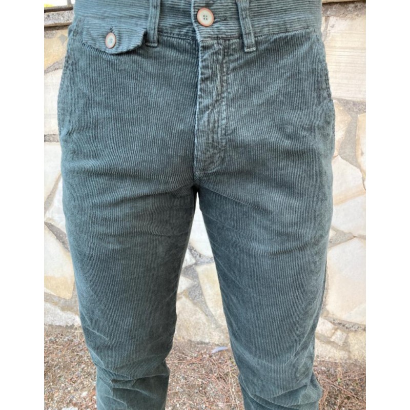 PANTALON PANA CABALLERO MODELO NAIROBI VERDE OSCURO