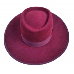 SOMBRERO GAMBLER LANA BURDEOS
