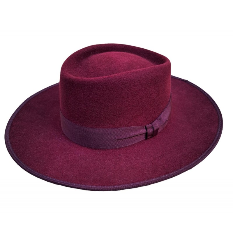 SOMBRERO GAMBLER LANA BURDEOS