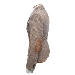 CHAQUETA SEÑORA LANA ENTALLADA MARRON