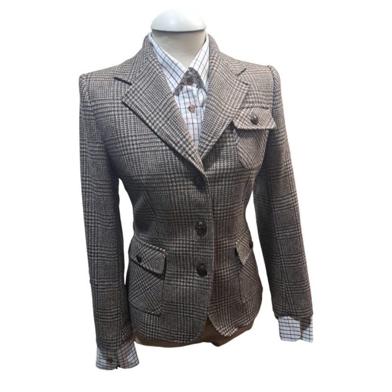 CHAQUETA SEÑORA LANA ENTALLADA MARRON