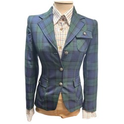 CHAQUETA SEÑORA CUADROS VERDE/MARINO