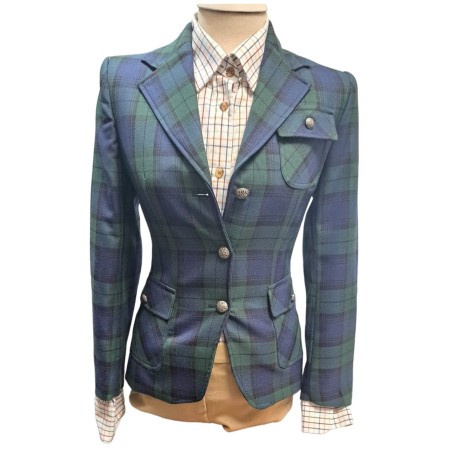 CHAQUETA SEÑORA CUADROS VERDE/MARINO