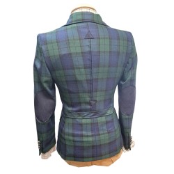 CHAQUETA SEÑORA CUADROS VERDE/MARINO