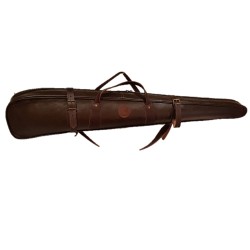 FUNDA ACOLCHADA DE CUERO PARA DOS RIFLES CON VISOR