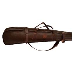 FUNDA ACOLCHADA DE CUERO PARA DOS RIFLES CON VISOR