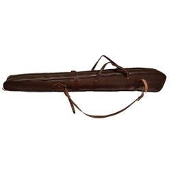 FUNDA ACOLCHADA DE CUERO PARA DOS RIFLES CON VISOR