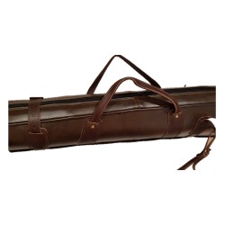 FUNDA ACOLCHADA DE CUERO PARA DOS RIFLES CON VISOR