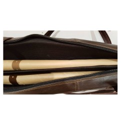 FUNDA ACOLCHADA DE CUERO PARA DOS RIFLES CON VISOR