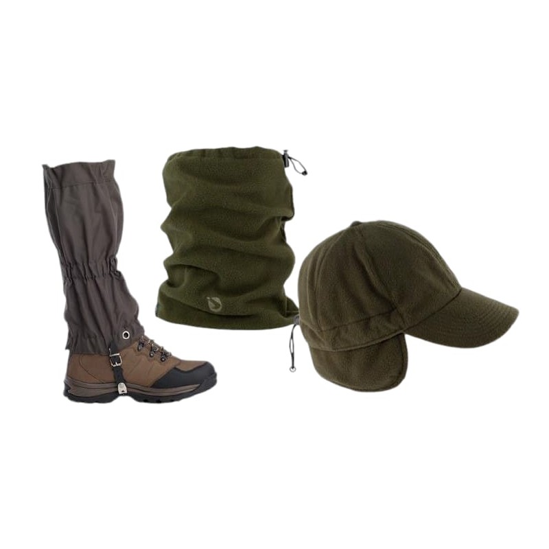 CONJUNTO BRAGA CUELLO + POLAINAS + GORRA