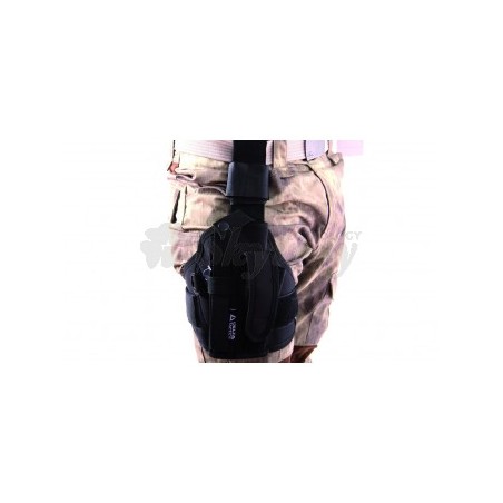 FUNDA PISTOLA PERNERA UNIVERSAL COMPAC NEGRA