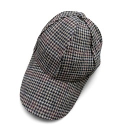 GORRA VISERA CUADROS BURDEOS