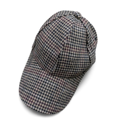 GORRA VISERA CUADROS BURDEOS