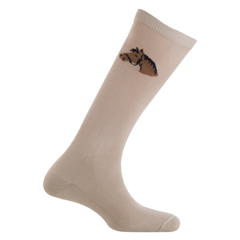 CALCETIN HÍPICA MEDIA BEIGE