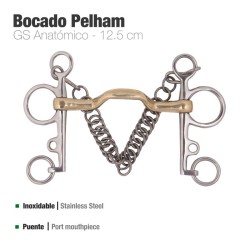 BOCADO PELHAM GS ANATÓMICO INOX 12.5CM