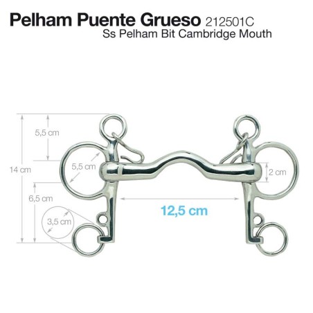 BOCADO PELHAM PUENTE GRUESO 12.5CM