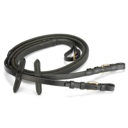 RIENDAS DASLO EN CUERO CON HEBILLA NEGRO