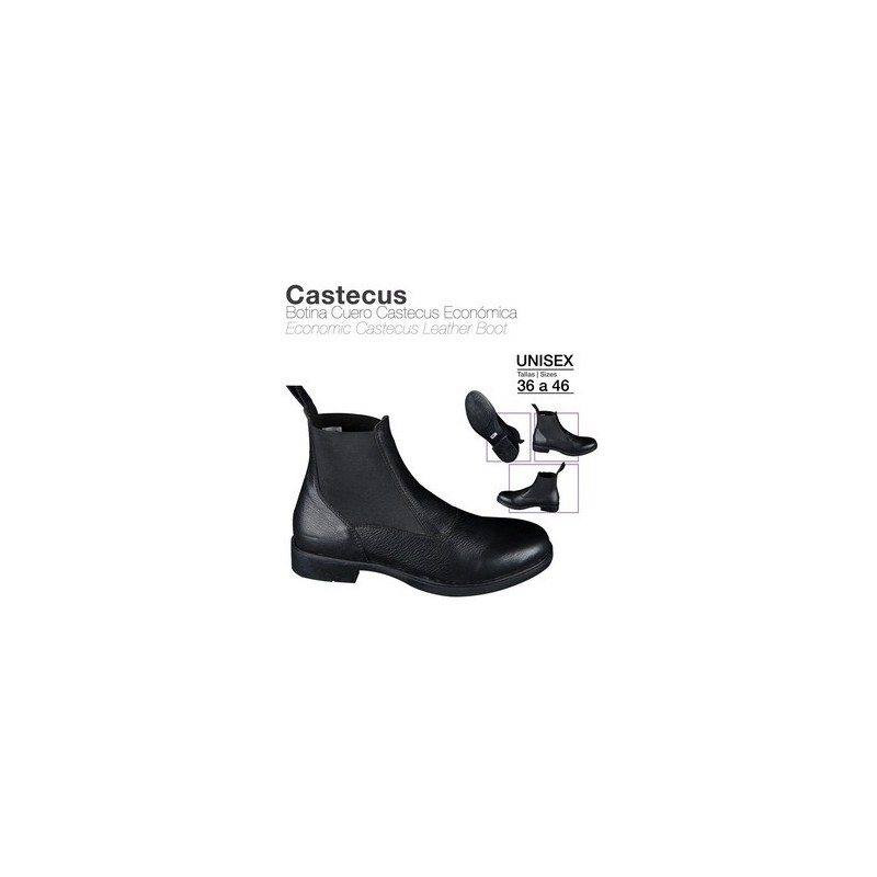 BOTIN CUERO CASTECUS ECO NEGRA 