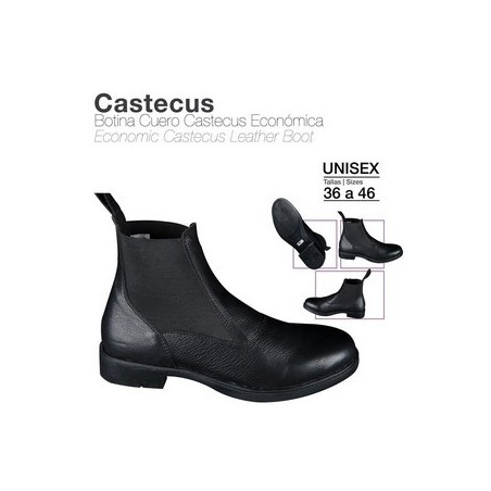 BOTIN CUERO CASTECUS ECO NEGRA 